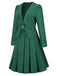 2PCS Black Retro Plaid Blazer & Panel Skirt, vintage skirt, retro style - perfect for women who love vintage and retro fashion