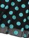 2PCS Turquoise 1980s Polka Dot Mesh Tankini Set - vintage fashion, retro style, classic elegance for vintage lovers