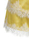 Yellow 1950s Lace Spaghetti Strap 2PCS