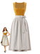 Yellow 1950s Square Neck Vintage Dress