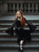 Black 1930s Lace Sleeve Velvet Fishtail Dress