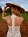 1950s Backless Lace Solid Halter Dress