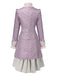 3PCS 1940s Ruffles Stripes Button Suit Set - vintage fashion, retro style