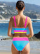 3PCS 1950s Contrast Color Zigzag Trim Tankini Set & Cover-Up, vintage fashion, retro style - perfect for women who love vintage and retro fashion