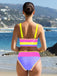 3PCS 1950s Contrast Color Zigzag Trim Tankini Set & Cover-Up, vintage fashion, retro style - perfect for women who love vintage and retro fashion