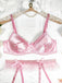 3PCS 1950s Satin Garter Belt Lingerie Sets - vintage fashion, retro style