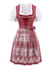 3PCS 1950s Square Neck Floral Dress & Puff Top & Apron, vintage dress, retro fashion, rockabilly, pin-up fashion - vintage inspired fashion