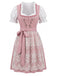 3PCS 1950s Square Neck Floral Dress & Puff Top & Apron, vintage dress, retro fashion, rockabilly, pin-up fashion - vintage inspired fashion