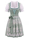 3PCS 1950s Square Neck Floral Dress & Puff Top & Apron, vintage dress, retro fashion, rockabilly, pin-up fashion - vintage inspired fashion