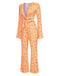 3PCS 1970s Flare Sleeve Disco Hippie Costume Set - vintage fashion, retro style