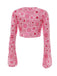 3PCS 1970s Flare Sleeve Disco Hippie Costume Set - vintage fashion, retro style