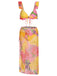 3PCS 1970s Pink Floral Swimsuit Set, vintage swimsuit, pin-up swimwear - perfect for women who love vintage and retro fashion
