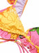 3PCS 1970s Pink Floral Swimsuit Set, vintage swimsuit, pin-up swimwear - perfect for women who love vintage and retro fashion