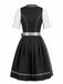 Black 1950s Square Neck Two Piece Set 2