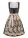 Black 1950s Floral Square Neck Dress