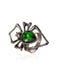 3PCS Green Spider Necklace & Earrings & Ring Set - vintage fashion, retro style