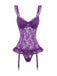 3PCS Purple 1980s Lace Lingerie Set with Stockings, vintage stockings, retro accessory - perfect for women who love vintage and retro fashion