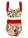 3PCS Red Retro Lady Bikini Set — vintage elegance for the modern woman