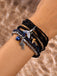 3PCS Shell Dolphin Charm Beach Bracelet Set - vintage fashion, retro style