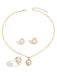 3PCS Vintage Baroque Pearl Alloy Jewelry Set, vintage fashion, retro style - perfect for women who love vintage and retro fashion