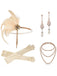 4PCS 1920s Feather Headband Gloves Accessories Set - vintage fashion, retro style