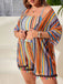 [Plus Size] 4PCS 1970s Striped Bikini Set & Cover-Up - vintage swimsuit, pin-up swimwear for vintage lovers