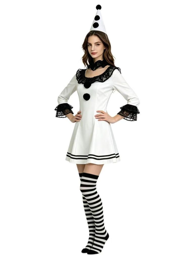 Black White 1940s Vintage Dress 5