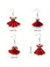 This Acrylic Princess Dress Pendant Earrings wraps her in vintage elegance, one twirl at a time