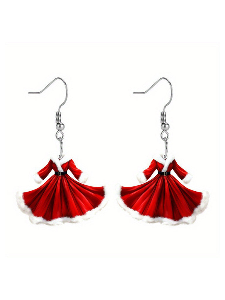 Acrylic Princess Dress Pendant Earrings: where vintage romance meets her modern spirit