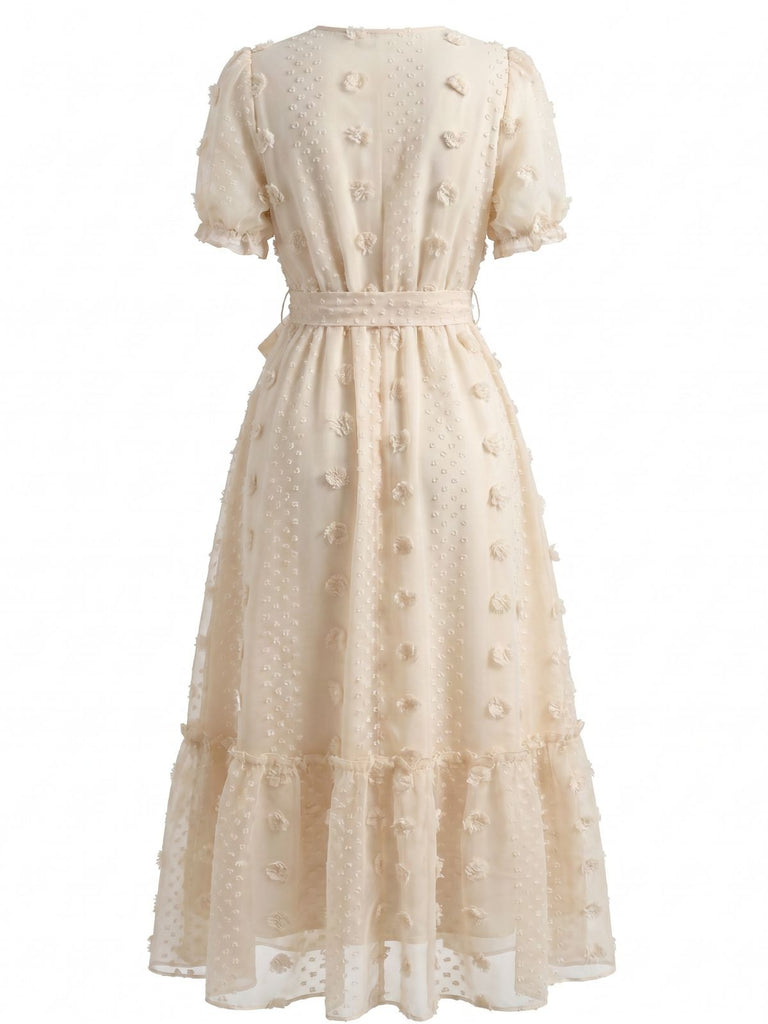 Apricot 1940s Halter Backless Slit Dress 2