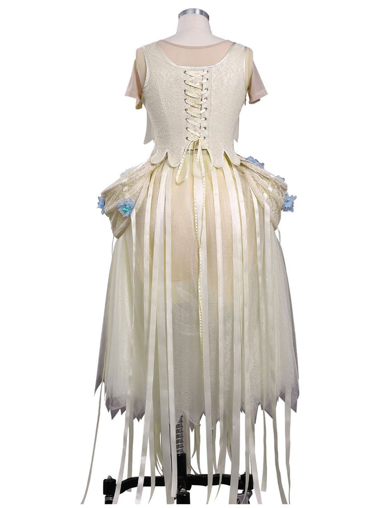 Apricot 1940s Wednesday Enid Style Dress - vintage dress, retro fashion