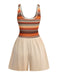 Apricot 1970s Boho Square Neck Patchwork Romper - vintage jumpsuit, retro fashion