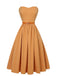 Apricot Yellow 1950s Bandeau Umbrella Dress, vintage dress, retro fashion, rockabilly, pin-up fashion - perfect for women who love vintage and retro fashion