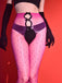 Aurora Polka Dot Bow Crotchless Tights - vintage fashion, retro style