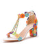 Beaded Flower Hand Embroidered High Heeled Sandals — vintage style that transcends decades