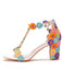 Beaded Flower Hand Embroidered High Heeled Sandals — vintage vintage charm for her modern wardrobe