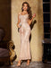 She slips into this Beige 1920s V-Neck Sequined Backless Fishtail Dress and suddenly it's a 1920s daydream