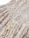 Beige 1930s Halloween Vampire Bride Lace Dress Set - vintage dress, retro fashion