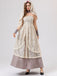 Beige 1930s Halloween Vampire Bride Lace Dress Set - vintage dress, retro fashion