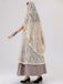 Beige 1930s Halloween Vampire Bride Lace Dress Set - vintage dress, retro fashion