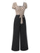 This Beige 1930s Polka Dots Sweetheart Neck Jumpsuit whispers 1930s secrets to those who notice