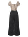 Beige 1930s Polka Dots Sweetheart Neck Jumpsuit — 1930s style that transcends decades