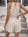 Apricot 1950s Print Halter Sleeveless Romper 6