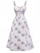Beige 1950s Floral Lace-Up Side-Slit Dress: beautiful vintage dress, retro fashion, elegant style with timeless appeal