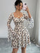 Beige 1950s Floral Sweetheart Mesh Bell-Sleeve Mini Dress - vintage dress, retro fashion, elegant style for vintage lovers
