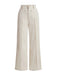 Beige 1950s High Waist Pocket Solid Pants - vintage fashion, retro style