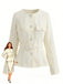Beige 1950s Long Sleeve Buttons Suit Jacket - vintage fashion, retro style