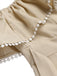 Beige 1950s Solid Cap Sleeve Belt Romper, vintage romper, retro jumpsuit - perfect for women who love vintage and retro fashion