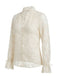 Beige 1960s Lace Cutout Shirt Blouse: beautiful vintage blouse, retro top, classic style with timeless appeal