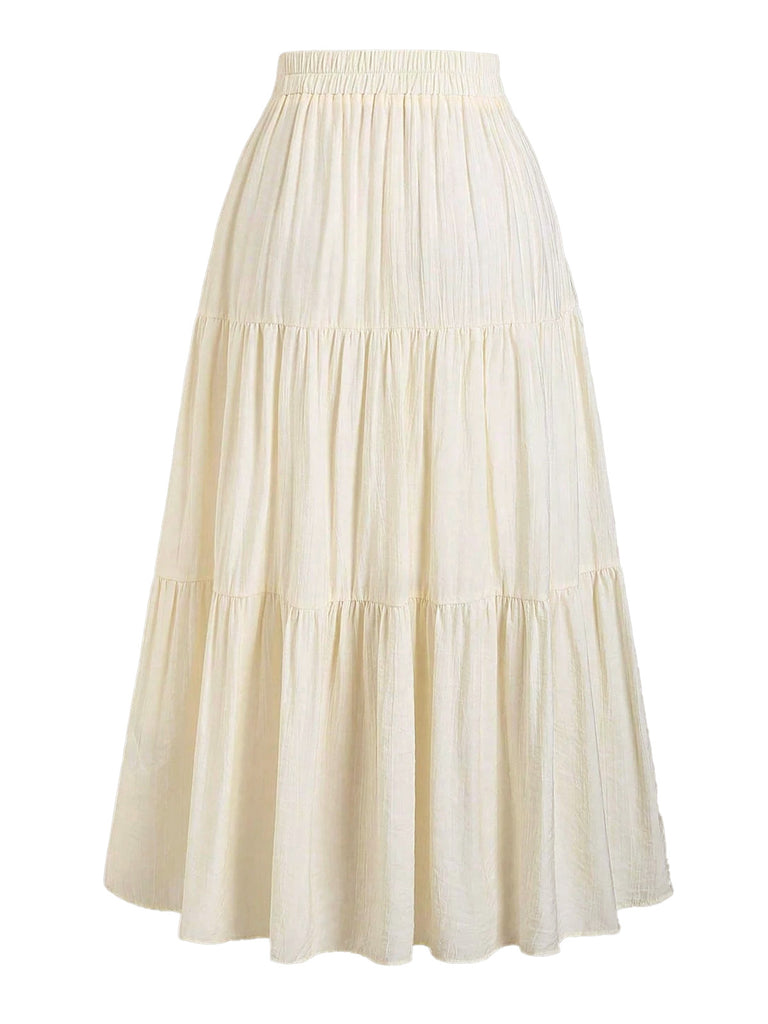 Beige 1950s Sequin Vintage Classic Skirt 3